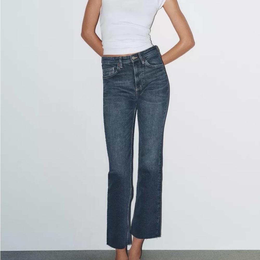 Zara Cropped Straight Leg Women's Jeans Size USA 12